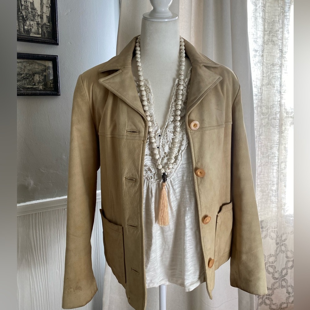 Vintage Nine West Leather Jacket- Medium